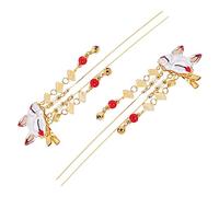 BESTYASH 2pcs Hairpin Clip Chinese Theme Hair Clip Cartoon Mask Hair Decorations for Women Alloy