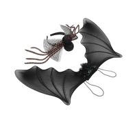 BESTYASH 2pcs Halloween Devil Wings Set Spiderweb Headband for Bat Wings Vampire Demon Cosplay Props for Boys and Girls Halloween Party Dress