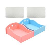 BESTYASH 2pcs Hamster Accessories Cooling Bed Board Made of Sturdy Pvc with Stable Area to Lay, Designed for Napping and Relaxing Small Animals during Summer
