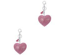 BESTYASH 2pcs Heart Shape Rhinestone Inlaid Keychain Cute Keyring Pendant for Bags Compact and Sturdy Buckle Daily Use Key Holder Decoration for Women
