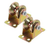 BESTYASH 2pcs Heavy Duty Small Pulley Block with Swivel Bearing Silent Wheel for Track Wall Ceiling Mount Pulley Wheels for Heavy Lifting and DIY Material Handling