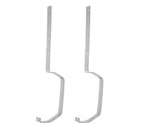 BESTYASH 2pcs Iron Rain Gutter Racks Adaptable Sturdy Roof Gutter Bracket Easy Installation Silver Finish for Outdoor Guttering