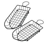 BESTYASH 2Pcs Kitchen Fry Baskets Snack Holders for Chips Fruits Bread Convenient Food Storage for Home Office Restaurant Breathable Hollow Design