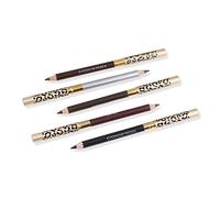 BESTYASH 2pcs Leopard Cover Eyebrow Pencil with Brush Brown Professional Makeup Tool for Natural Looking Eyebrows Double Headed Design for Easy Application and Carrying