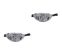 BESTYASH 2pcs Leopard Pattern Dual Zipper Waist Bag for Women Stylish Fanny Pack Belt for Daily Use Convenient Bum Bag for Travel Running and Outdoor Activities