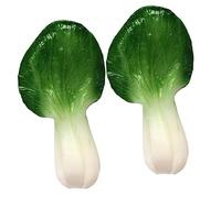 BESTYASH 2pcs Lifelike Chinese Cabbage Artificial Vegetable Model Simulation Green Little Cabbage for Photo Props Home Decor Educational