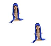 BESTYASH 2pcs Long Staight Wig Synthetic Full Wig Wavy Wigs Party Wig Curly Wavy Wig Full Head Wig Wigs for Women Straight Wig Lace Front Wigs 80cm Hair Extension Long Staight Hair