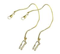 BESTYASH 2pcs Metal Pocket Watch Chain Vintage Fob Watch Chain Buckle for Men Waistcoat Classic Fob Replacement Hanger