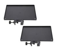 BESTYASH 2pcs Microphone Clamp Holder Adjustable Angle Abs Tray with Clamp Secure Device Holding Universal Storage Holder for Podcasting and Live Broadcast
