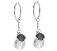 BESTYASH 2pcs Mini Coffee Cup Keychain Portable Espresso Mug Keyring Pendant for Bag Charm Coffee Stylish Accessory for Backpack Purse