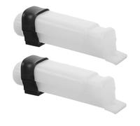 BESTYASH 2pcs Motorcycle Coolant Reservoir Overflow Tank Engine Antifreeze Expansion Bottle White for Offroad and Modified Bikes with Easy Installation Plastic
