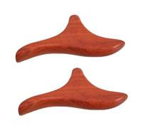 BESTYASH 2pcs Natural Wood Massage Sticks for Deep Tissue Therapy Lightweight Thai Massage Tools for Foot Back Neck Traditional Scraping Tools for Portable Relaxation