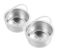 BESTYASH 2Pcs Nonstick Aluminum Wax Pot Liners 400Cc Wax Melt Containers for Warmers Replacement Inner Pots for Hair Removal Salon and Home Use