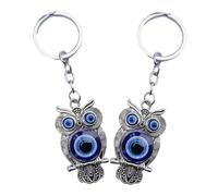 BESTYASH 2pcs Owl Evil Eye Keychain Pendant Creative Hanging Decorative Bag Charm Unique Owl Shaped Key Ring Accessory for Boys and Girls and Adults Stylish Lovers