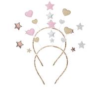 BESTYASH 2pcs Party Star Headbands for Boy Girl Cartoon Hair for Birthday and Holiday Celebrations Creative Five- Hair Accessories Fun and Eye-catching for Boys and Girls