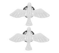BESTYASH 2pcs Peace Dove Lapel Pin Elegant Holy Communion Accessory for Baptism Confirmation Men Women Religious Brooch Badge Symbol of Harmony and Grace