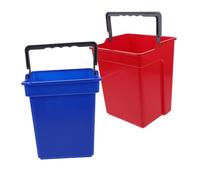 BESTYASH 2pcs Plastic Utility Bucket for Cleaning Trolley Handle Multipurpose Water Bucket for Waste Container for Commercial and Household Use