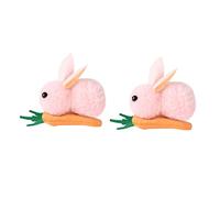 BESTYASH 2pcs Plush Hair Clips Cute Bunny Hair Accessories for Boys and Girls Vivid Carrot Design Lightweight and Comfortable for Daily Wear Easter Celebrations for Little Girls Parties