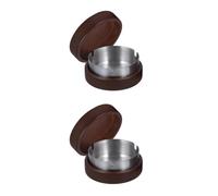 BESTYASH 2pcs Portable Car Ashtray Lid Windproof Ashtray for Travel Outdoor Home Office Patio