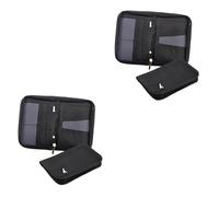 BESTYASH 2pcs Portable Travel Document Holder Multi-Purpose Zippered Passport Bag RFID Wallet for Luggage for Storage and Organization The Go