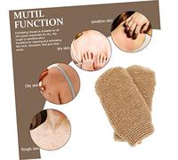 BESTYASH 2PCS Premium Jute Shower Gloves for Bathing and Exfoliating Hand Scrub Towels for Dead Skin Removal Stimulates Circulation Lightweight and Portable for Travel and Camping