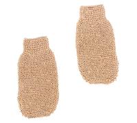 BESTYASH 2pcs Ramie Jute Body Scrub Glove Exfoliating Shower Cleansing Brush Spa Tool for Back Scrubbing