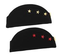 BESTYASH 2pcs Russian Sailor Dance Boat Caps Breathable Lightweight Fabric Durable Shape Retention Nautical Costume Beret Hats for Square Dancing Halloween Cosplay and Carnival Party