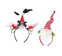 BESTYASH 2pcs Santa Claus Headband Christmas Theme Hairbands Creative Xmas Party Chic Head Hoops for Boys and Girls Festive Hair Decorations for Holiday Occasions