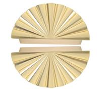 BESTYASH 2pcs Semi-Circle Cabinet Pull Antique Bronze Zinc Alloy 64mm Hole Centre Golden Drawer Pull for Drawers, Dresser, Home Decor