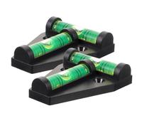 BESTYASH 2pcs Shaped Magnetic Bubble Level for Motorhome Rv Leveling Block with Mounting Cross Check Leveler for Tripods Accurate Measurement Tool for DIY and Professional Use