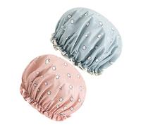 BESTYASH 2pcs Shower Cap for Women Eva Bathing Hat Shower Shield No Rinse Shampoo Cap for Women