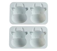 BESTYASH 2pcs Silicone Calf Shape Molds Baking Moulds for Chocolate Fondant and Biscuits for DIY Projects and Family Activities
