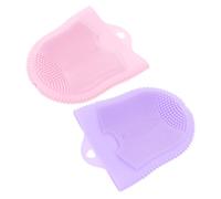BESTYASH 2Pcs Silicone Face Wash Brush Soft Manual Exfoliating Facial Cleansing Brush with Dual-sided Design for Gentle Massage and Deep Cleaning Suitable for All Skin Types