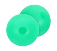 BESTYASH 2Pcs Silicone Tuning Fork Base Stabilizer for Meditation Yoga Sound Healing Soft Holder for Musicians Non-slip Protective Round Green Blocks for Travel and Outdoor Use