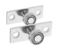 BESTYASH 2pcs Sliding Door Wheels Replacement Kit Pulley Rollers with Bearings Wear Resistant Sliding Screen Door Rollers Sway Limiter for Furniture Cabinet Floor Protection