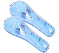 BESTYASH 2pcs Small Protective Shaving Case for Travel Sturdy Safety Container Compact Manual Storage Box Easy Open and Close Portable Beard Trimmer Holder