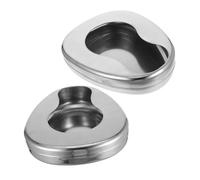 BESTYASH 2pcs Stainless Steel Bed Pans Portable Toilet for Bedridden Patients Elderly Men and Women Nighttime Care Compact Design Easy to Clean Bedpan for Daily Use