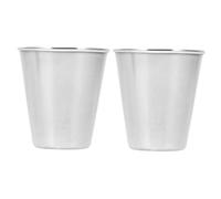BESTYASH 2pcs Stainless Steel Shot Glasses Small Portable Party Cups Condiment and Beverage Cups for Camping Hiking Outdoor Use