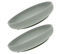 BESTYASH 2pcs Suction Cup Plate Spill Resistant Slip Feeding Dish Silicone Kitchen Utensils for Disabled Senior Adult Home Dishwasher Spill Scoop Plate Suction Dish for Adults