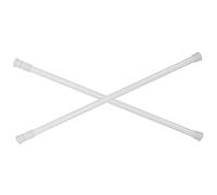 BESTYASH 2pcs Telescopic Window Security Bars White Spring Tension Rods for Closet Curtain Door with Non-slip Ends No-drill Easy Install Extension Rods for Bathroom and Kitchen