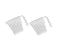 BESTYASH 2pcs Thickened Transparent Plastic Baking Measuring Cups with Spout Graduated Mixing Cups for Home Kitchen Reusable Food Grade PP Material for Precise Liquid and Powder Measurement