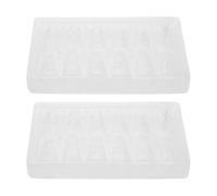 BESTYASH 2pcs Transparent Silicone Nail Molds for Long Nails Embossed Lace and Cream Patterns Reusable DIY Art Moulds for Salon-Quality Manicure Designs
