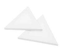 BESTYASH 2pcs Triangle Creative Cotton Cloth Painting Boards with Fiber Density Plate, White Canvas Drawing Panels Suitable for Types of Media, Permanent and Stable, for DIY Painting