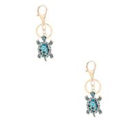 BESTYASH 2pcs Turtle Keychain Rhinestone Bag Pendant Cute Turtle Charm Hanging Decor for Purse Backpack and Travel Accessories Lightweight Design for Eye-catching Style