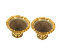 BESTYASH 2pcs Vintage Roman Flower Pots, Golden Iron Urn Planters for Wedding Centerpieces, Rustic Retro Vase Decoration, Not Easy to Fade Or Break, Elegant Tabletop Floral Display
