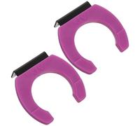 BESTYASH 2pcs Wall Mounted Mic Holder for Handheld Wireless Microphones, Anti-slip Iron and Rubber Microphone Hooks with Universal Wall Hanger Design for Home Supplies and Ktv Rooms
