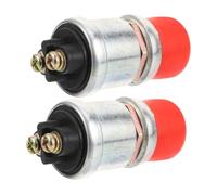 BESTYASH 2pcs Weatherproof Momentary Push Button Switch for Diesel Engine Start Red Ignition Switch for Cars Trucks Boats Rvs Atvs Durable Electrical Equipment Starter