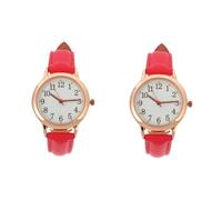 BESTYASH 2pcs Women Fashion Quartz Watch Pu Leather Strap Casual Wrist Watch for Events Comfortable Design Ergonomic Fit Digital Scale for