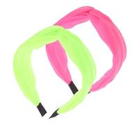 BESTYASH 2pcs Women's Fluorescent Headband Neon Accessories Disco Hairband Cute Hair Accessory for Stage Performance
