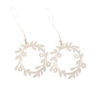 BESTYASH 2PCS Wood Wreath Forms for DIY Crafts Unfinished Floral Wooden Hoop Rings with Nordic Minimalist Design Easy No Tool Setup for Christmas Wedding Holiday Wall Decor